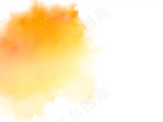 抽象亮黄色水彩