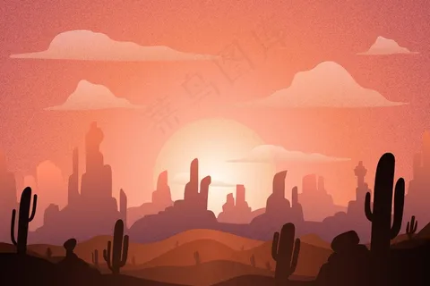 沙漠景观-视频会议的背景