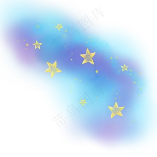 黄色星星的夜空