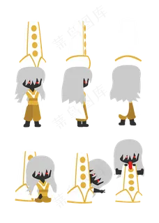 中元节白无常妖魔鬼怪元素