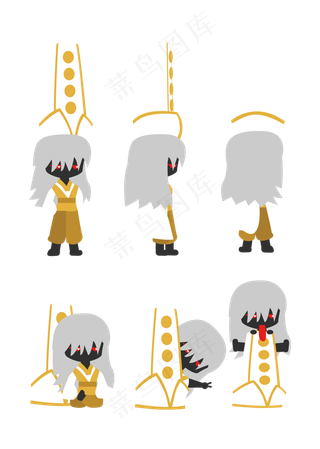 中元节白无常妖魔鬼怪元素