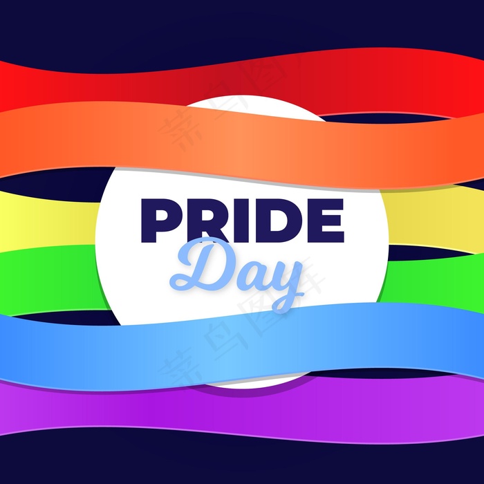 骄傲日旗帜banner背景