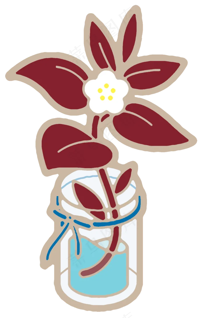 小清新风格手绘花(1416X2200(DPI:300))psd模版下载