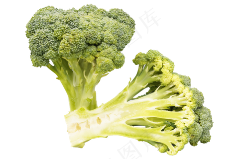 切开绿色西兰花
