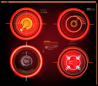 科幻未来派hud仪表板显示虚拟现实技术屏幕。