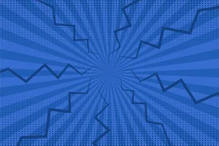 平面设计蓝色漫画壁纸