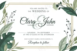 自然保存日期婚礼请柬