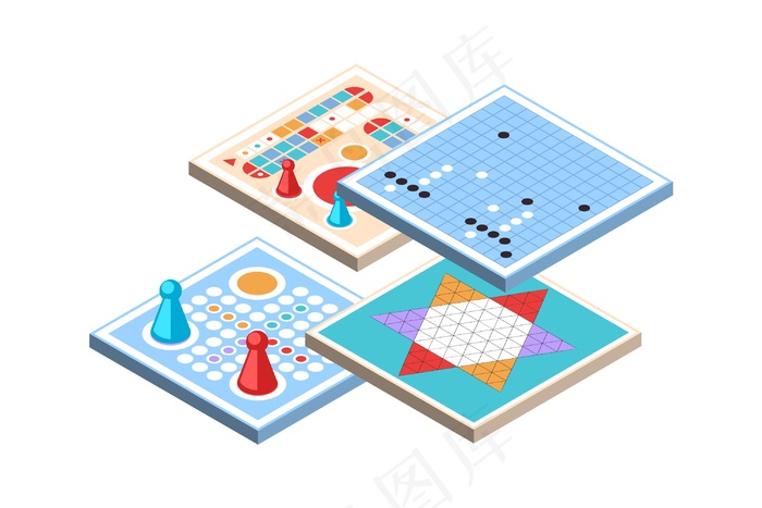 一套富有挑战性的棋盘游戏eps,ai矢量模版下载