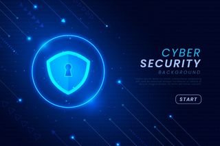 具有闪亮元素的网络安全背景