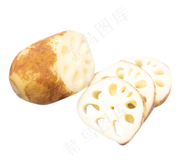 切片莲菜实物蔬菜