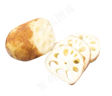 切片莲菜实物蔬菜