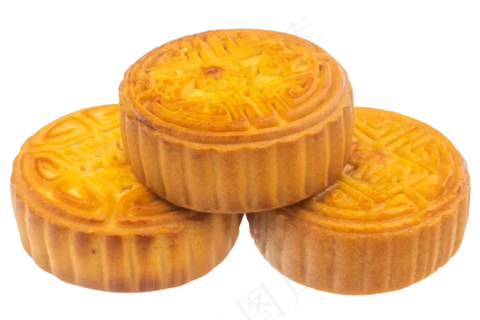 三块黑芝麻月饼(3000*2000px 300 dpi )