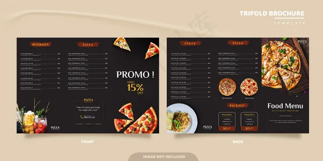 烹饪三折页小册子设计