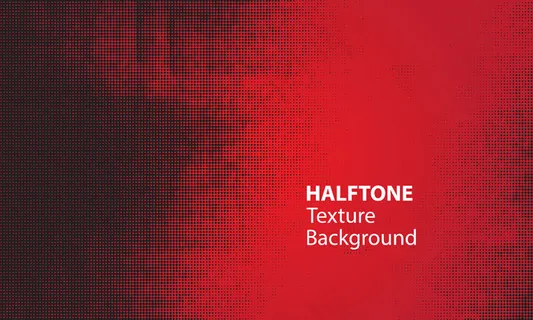 红色背景的黑色半色调纹理