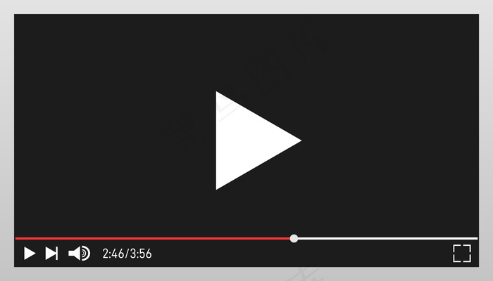 为网络和手机app移动应用程序设计的现代视频播放器模板。
