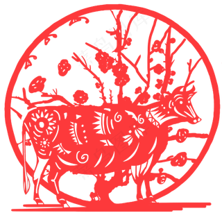 2021牛年剪纸
