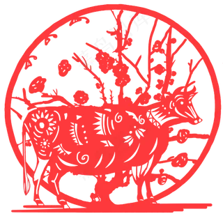 2021牛年剪纸