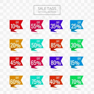 销售标签集收集彩色设计