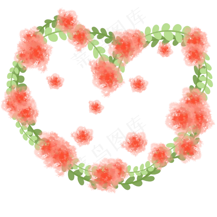 卡通手绘浪漫玫瑰边框(2000X2000(DPI:300))psd模版下载