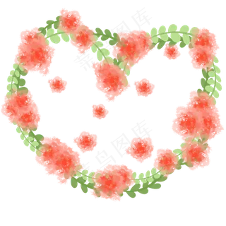 卡通手绘浪漫玫瑰边框