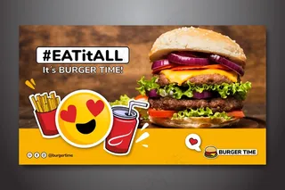 汉堡餐厅横幅banner