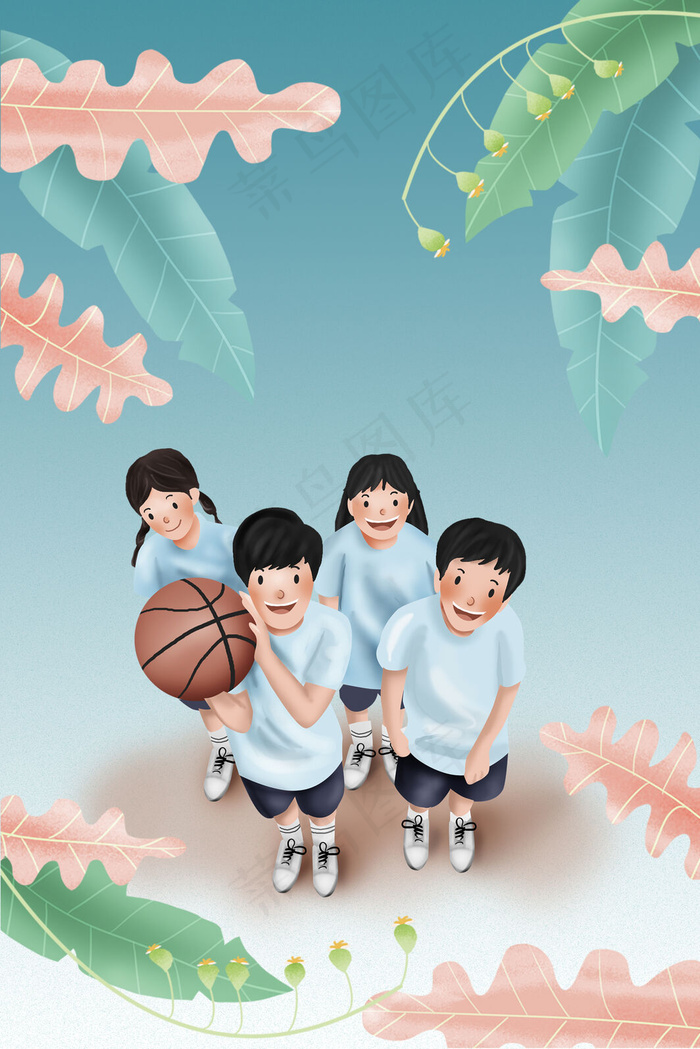 运动男孩 校园生活 九月 秋天开学(3545*5315px 	      )psd模版下载