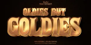 Oldies but goldies 文字，闪亮的金色风格可编辑文字效果