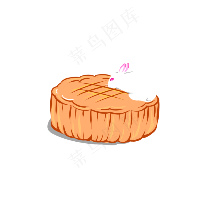 中秋节月饼玉兔(2000X2000(DPI:300))psd模版下载