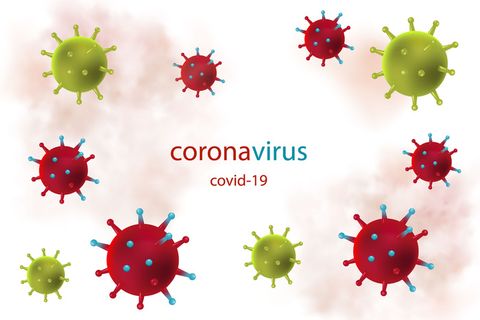 冠状病毒流感背景作为危险的流感病毒载体例证。