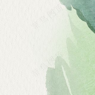 米色背景上的绿色水彩
