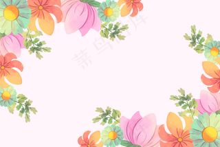 水彩花卉背景
