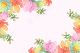 水彩花卉背景