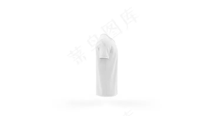 白色t恤模型样机模板，侧视图psd模版下载