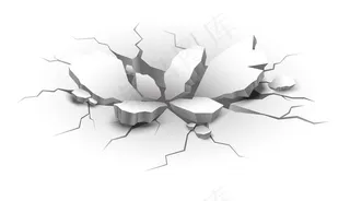 用石头在土上画出的真实裂缝