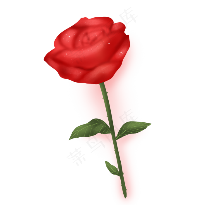 大红色七夕节玫瑰花(2000X2000(DPI:300))psd模版下载