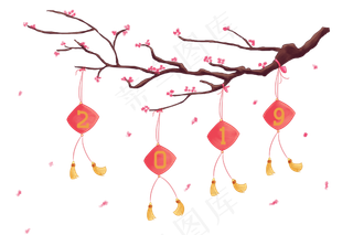 2019新年来临寒冬梅花盛开花