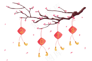 2019新年来临寒冬梅花盛开花