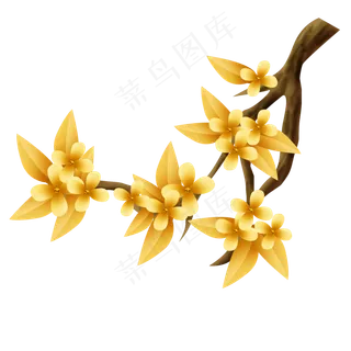 中秋节立体金色桂花 中秋节立体金色桂花