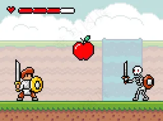 像素艺术风格，游戏中的角色