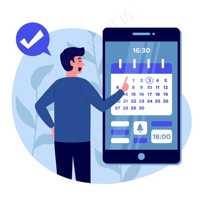 智能手机预约概念eps,ai矢量模版下载