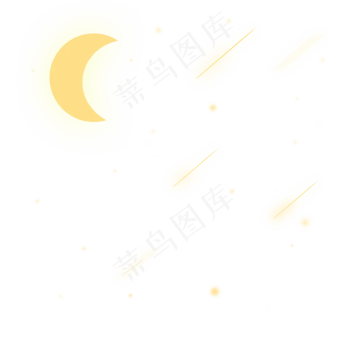 黄色唯美七夕情人节流星夜空(2000X2000(DPI:300))psd模版下载
