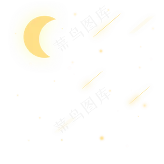 黄色唯美七夕情人节流星夜空