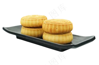 四个圆形月饼