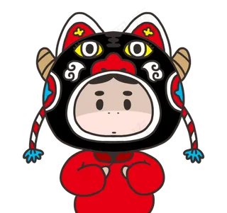 春节虎头帽小牛