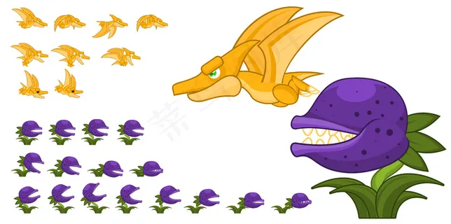 翼龙和食肉植物