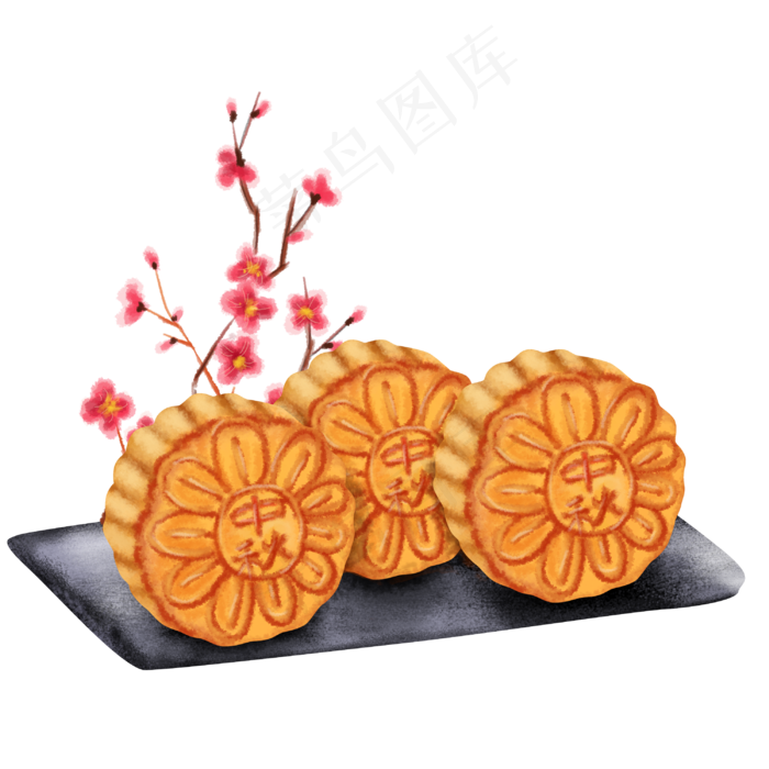 古风传统美食月饼(3000X3000(DPI:300))psd模版下载