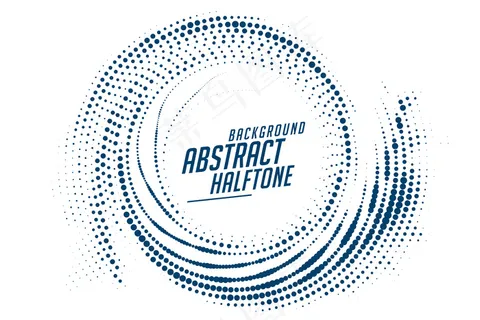 抽象漩涡圆形半色调效果背景