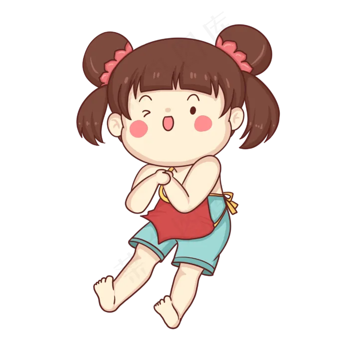 新年可爱福娃(3000X3000(DPI:300))psd模版下载