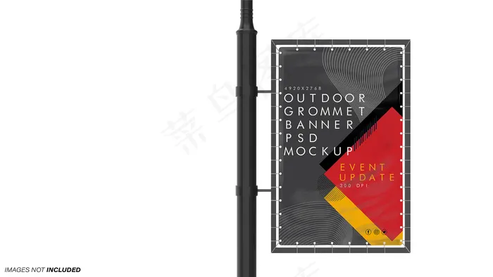 户外索环横幅banner模型样机psd模版下载