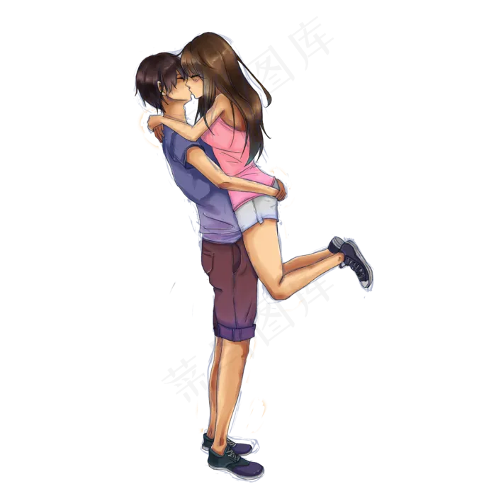 姻缘情缘缘分卡通情侣人物爱情七(2000X2000(DPI:300))psd模版下载